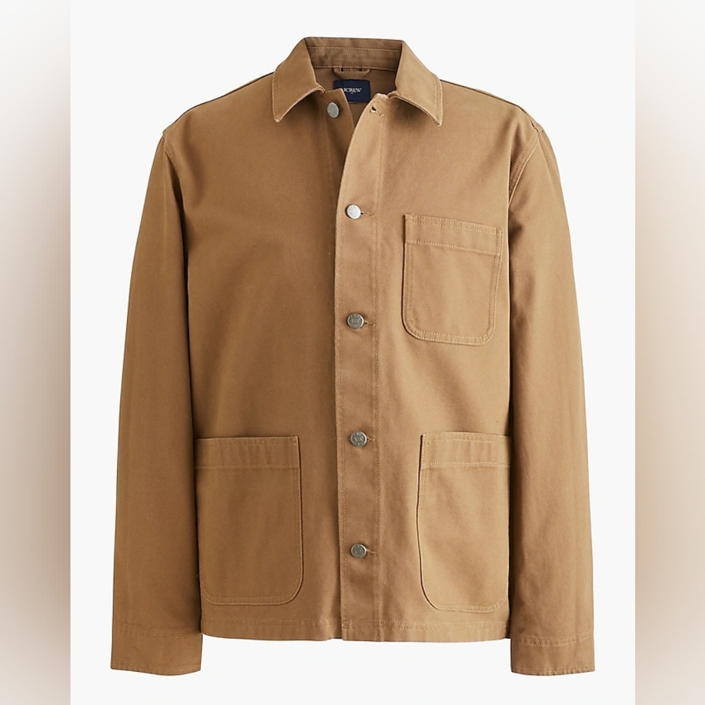 Men's tan canvas chore jacket